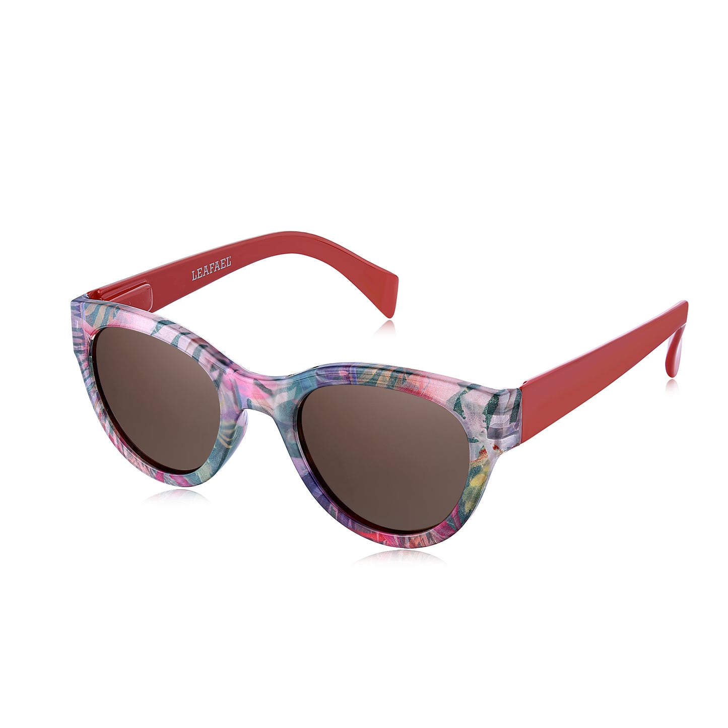 Sunglasses Womens Trendy Retro Floral Designs | Polarized Lens UV Protection | Round Cat Eye Frame | Casual & Active